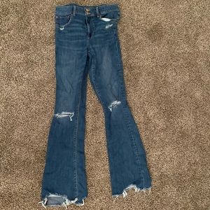 American eagle ripped boot cut jeans